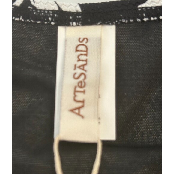 Artesands Cantata Forte Black White Monet Curve Fit Mid-Rise Swim Bottoms‎ Sz 14 - Picture 6 of 12